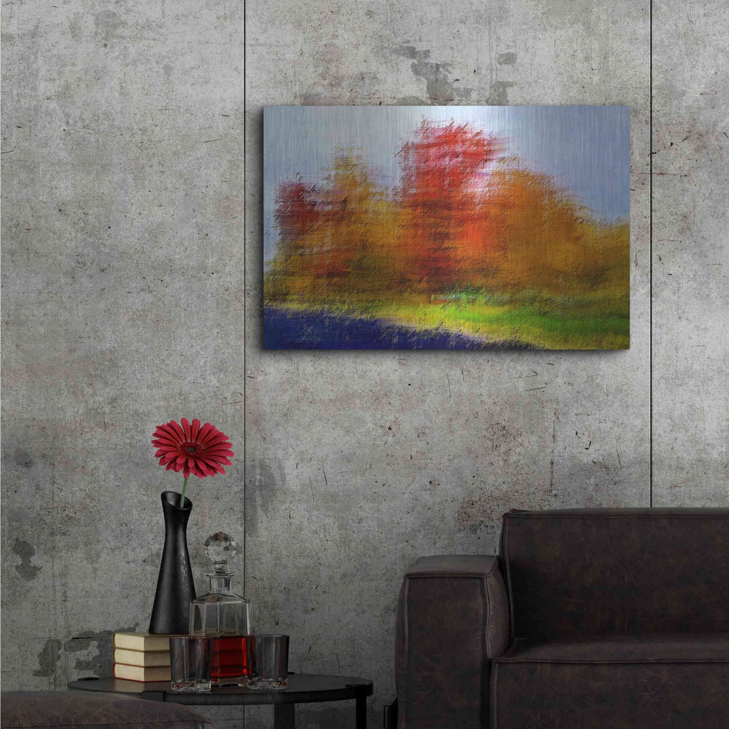 Luxe Metal Art 'Colors on the River' by David Manlove, Metal Wall Art,36x24