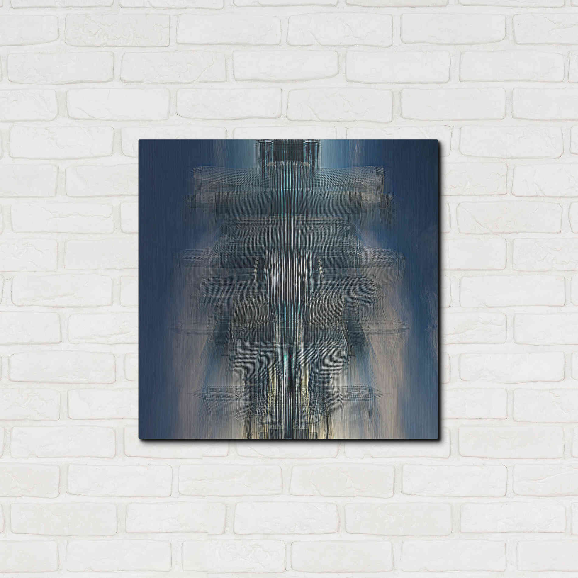 Luxe Metal Art 'Living Space Station' by David Manlove, Metal Wall Art,24x24