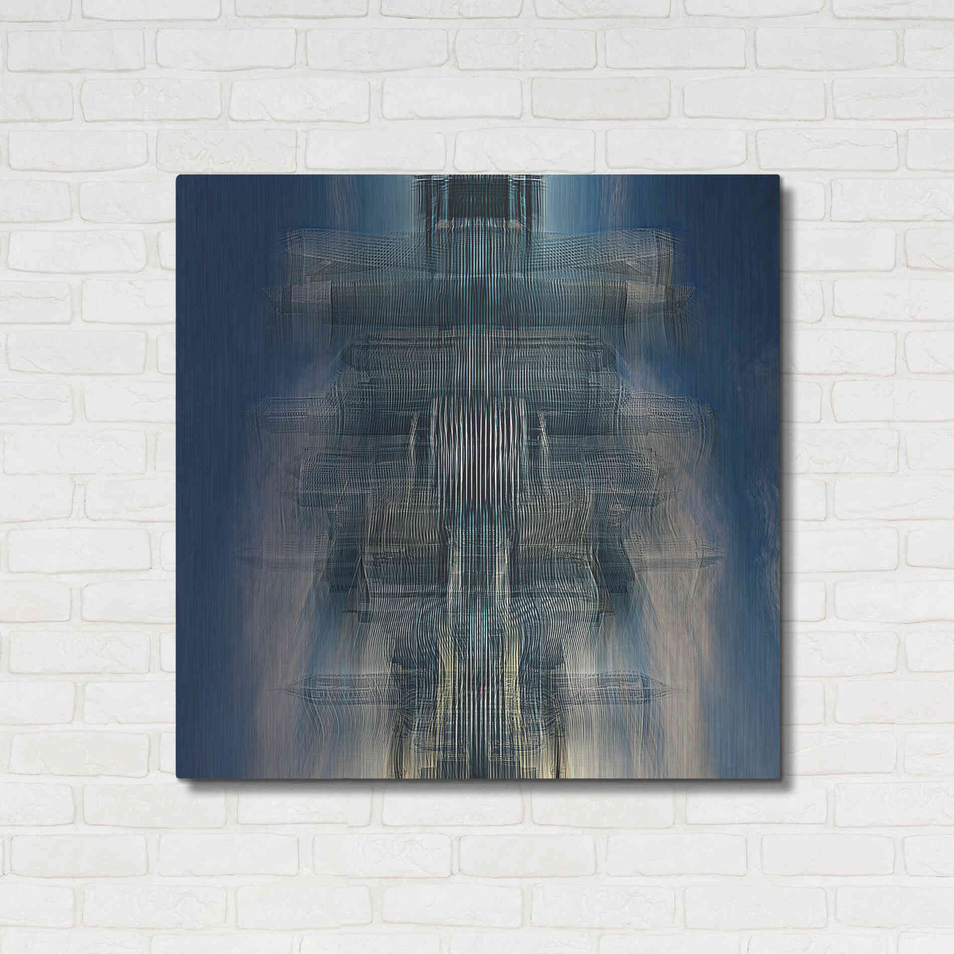 Luxe Metal Art 'Living Space Station' by David Manlove, Metal Wall Art,36x36