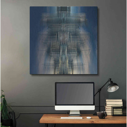 Luxe Metal Art 'Living Space Station' by David Manlove, Metal Wall Art,36x36