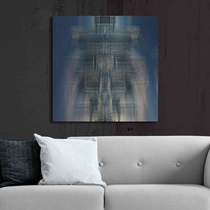 Luxe Metal Art 'Living Space Station' by David Manlove, Metal Wall Art,36x36