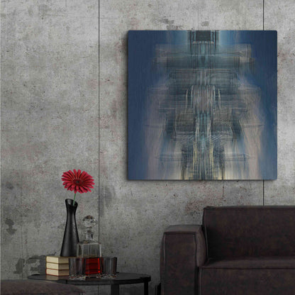 Luxe Metal Art 'Living Space Station' by David Manlove, Metal Wall Art,36x36