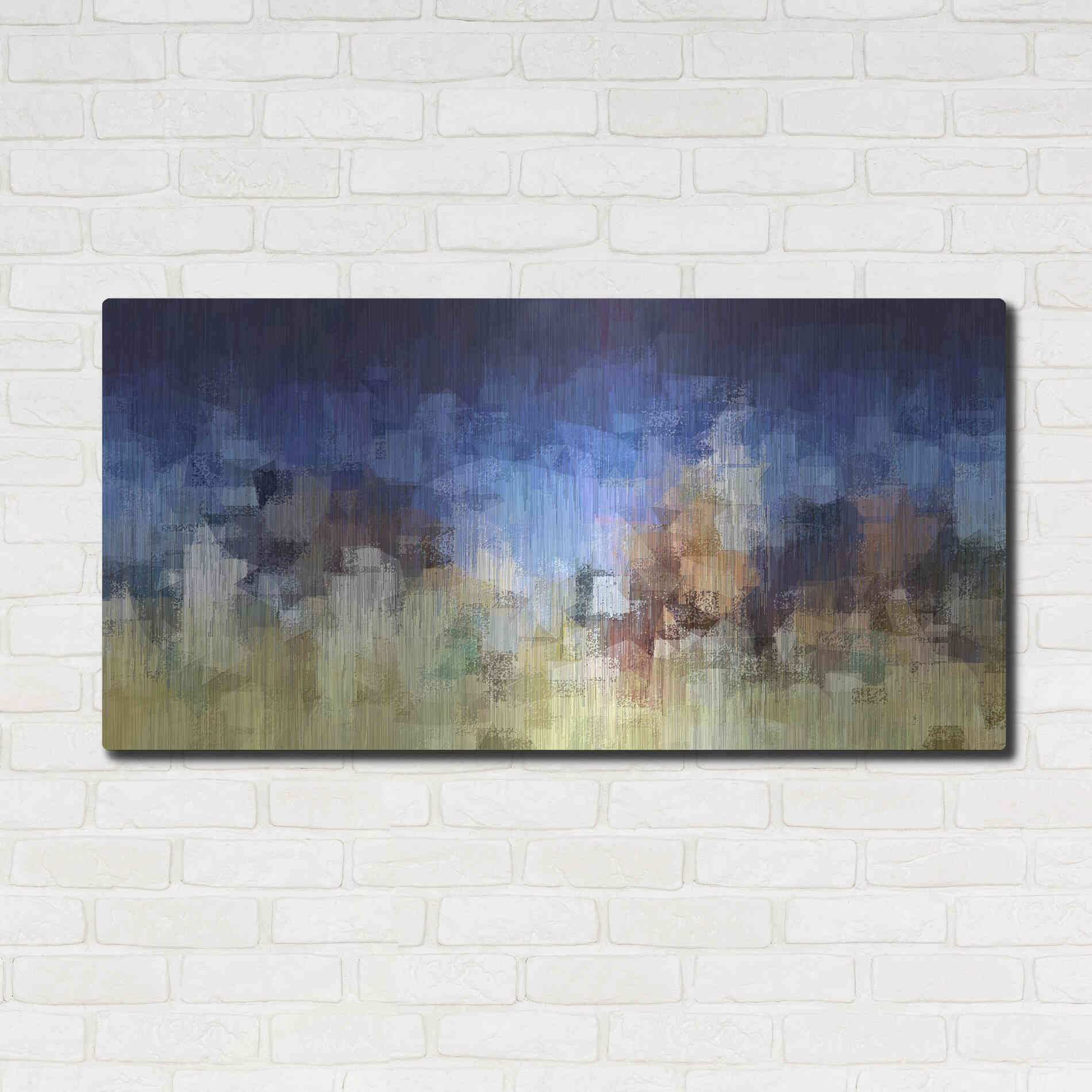 Luxe Metal Art 'My City Digital' by David Manlove, Metal Wall Art,48x24