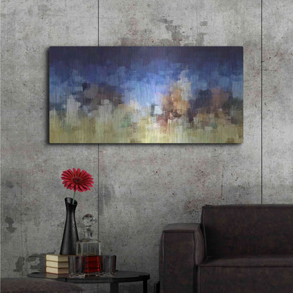 Luxe Metal Art 'My City Digital' by David Manlove, Metal Wall Art,48x24