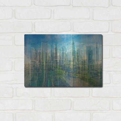 Luxe Metal Art 'Emerald City' by David Manlove, Metal Wall Art,16x12