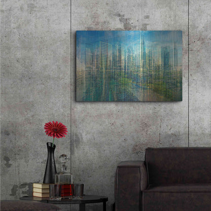 Luxe Metal Art 'Emerald City' by David Manlove, Metal Wall Art,36x24