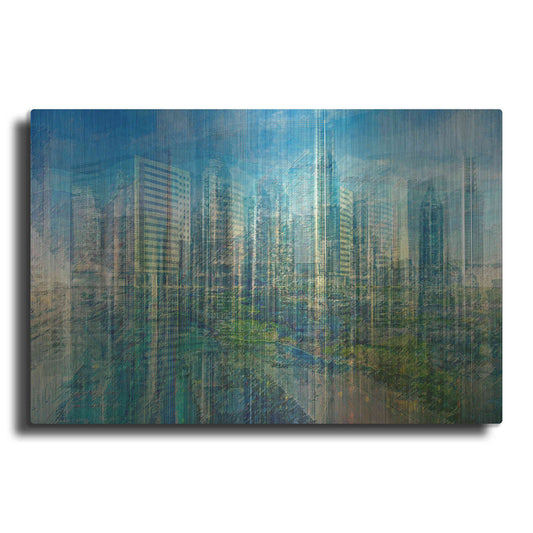 Luxe Metal Art 'Emerald City' by David Manlove, Metal Wall Art