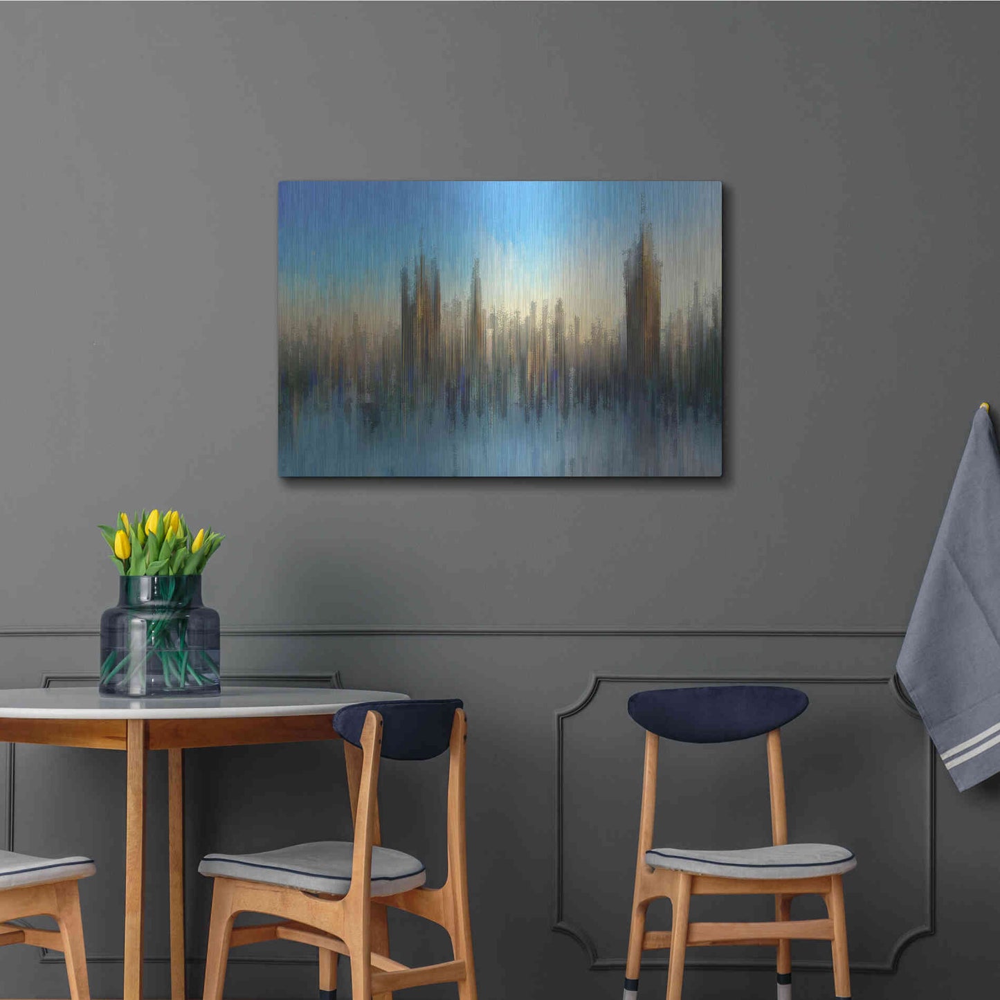 Luxe Metal Art 'PixelWestminster' by David Manlove, Metal Wall Art,36x24