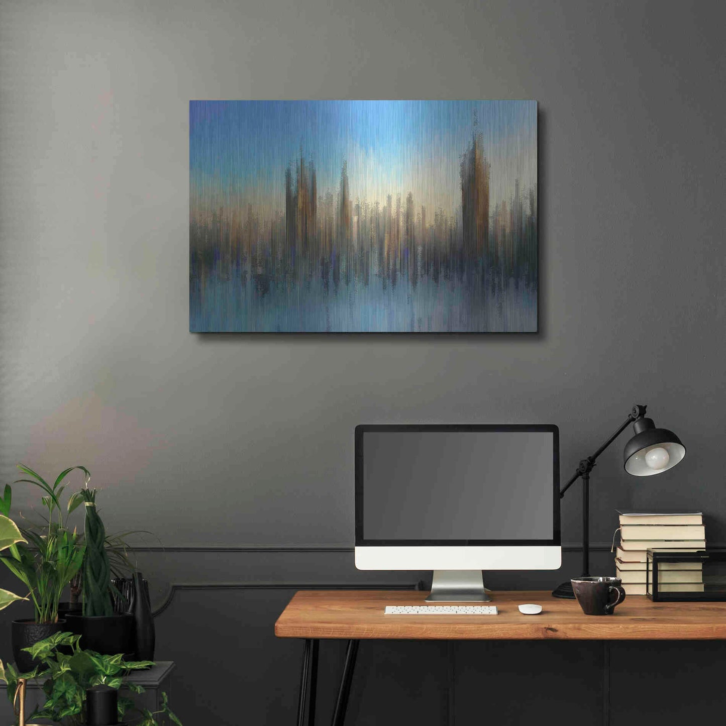 Luxe Metal Art 'PixelWestminster' by David Manlove, Metal Wall Art,36x24