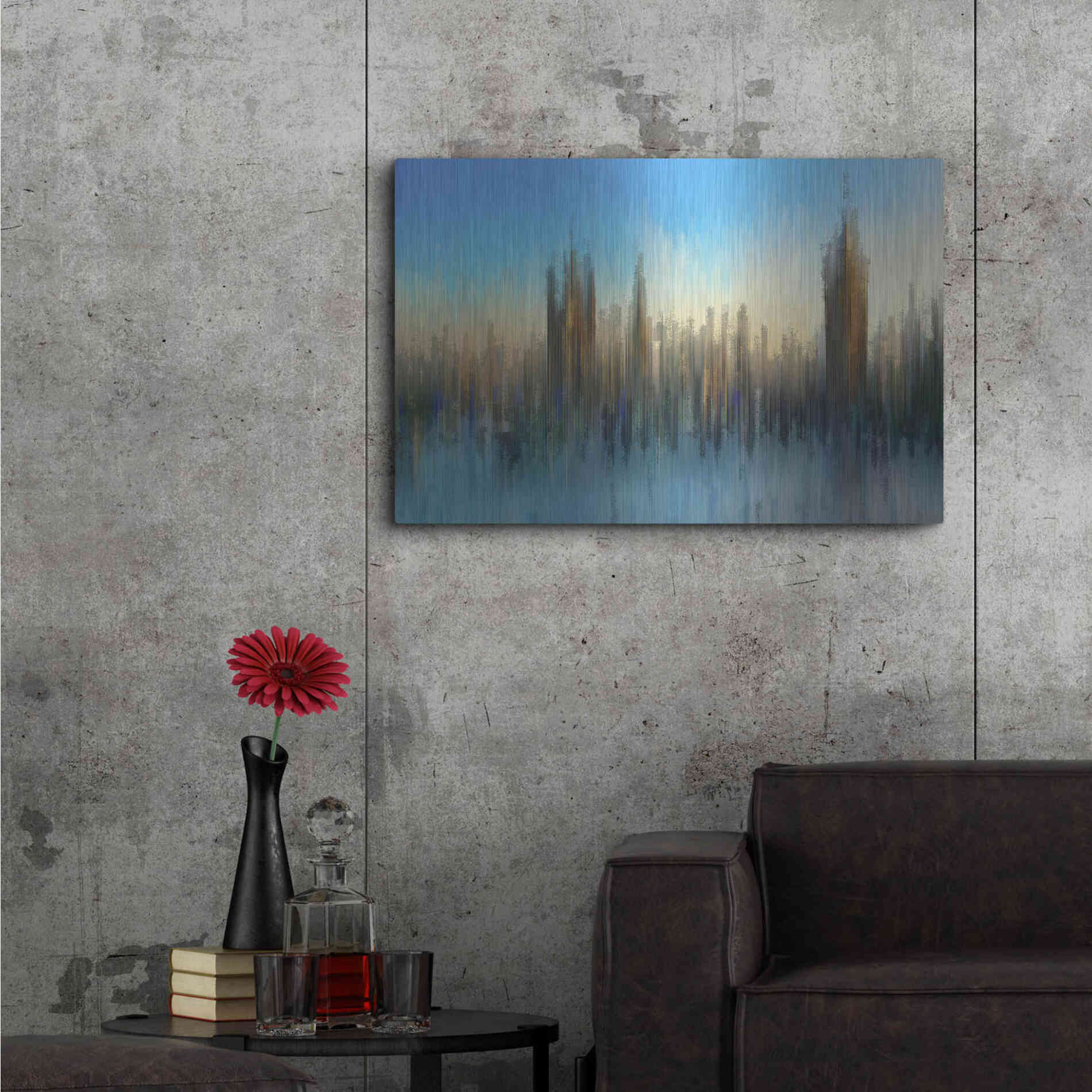 Luxe Metal Art 'PixelWestminster' by David Manlove, Metal Wall Art,36x24