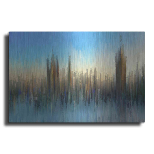 Luxe Metal Art 'PixelWestminster' by David Manlove, Metal Wall Art