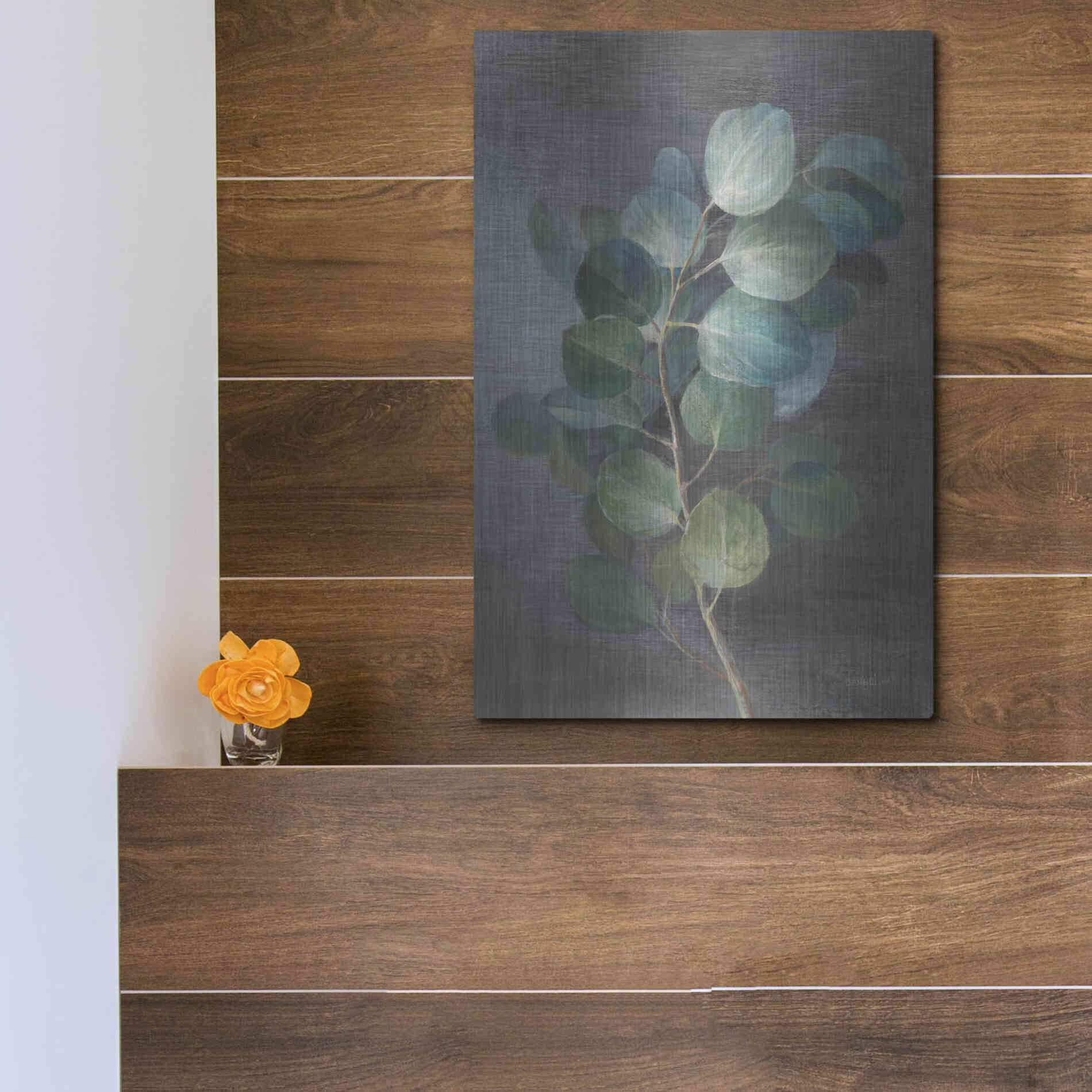 Luxe Metal Art 'Fresh I' by Danhui Nai, Metal Wall Art,12x16