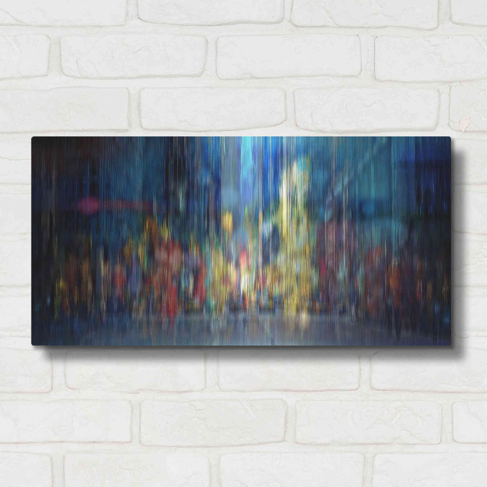 Luxe Metal Art 'A Blur of Memories' by David Manlove, Metal Wall Art,24x12