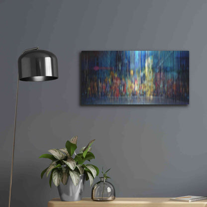 Luxe Metal Art 'A Blur of Memories' by David Manlove, Metal Wall Art,24x12