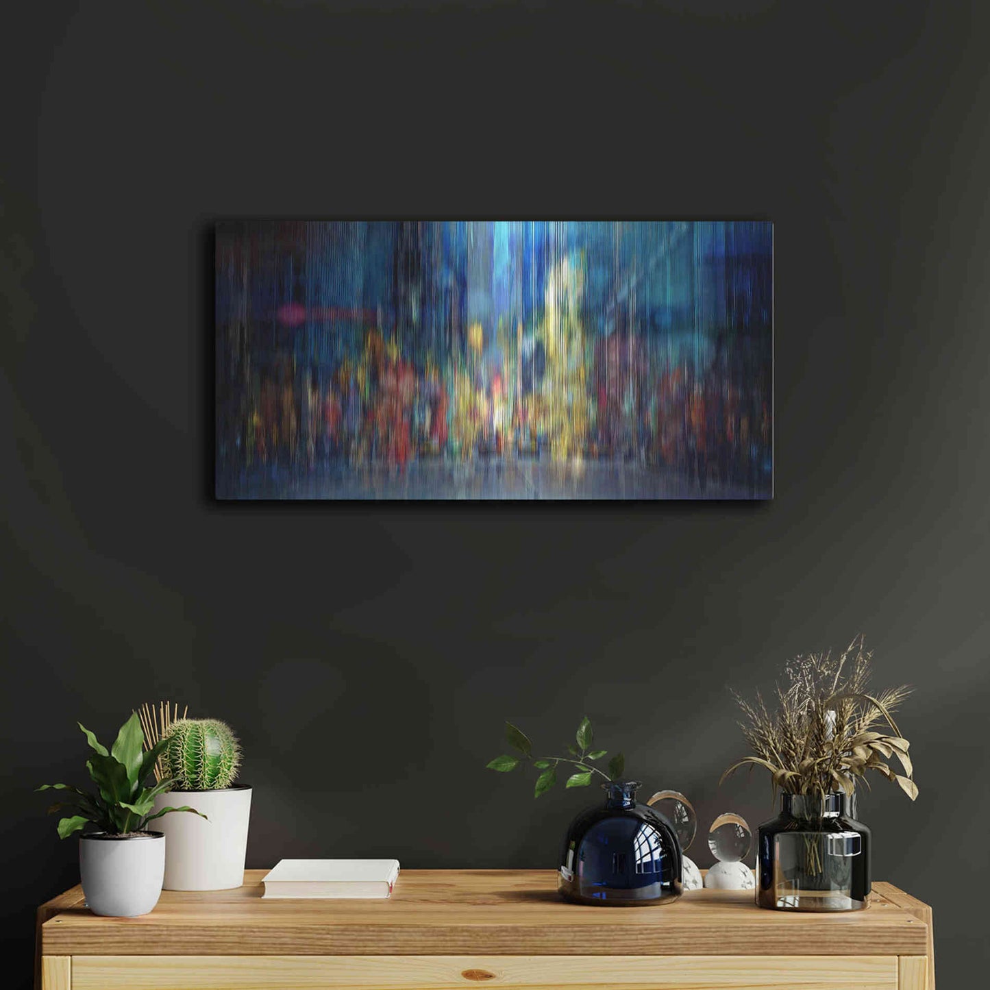 Luxe Metal Art 'A Blur of Memories' by David Manlove, Metal Wall Art,24x12