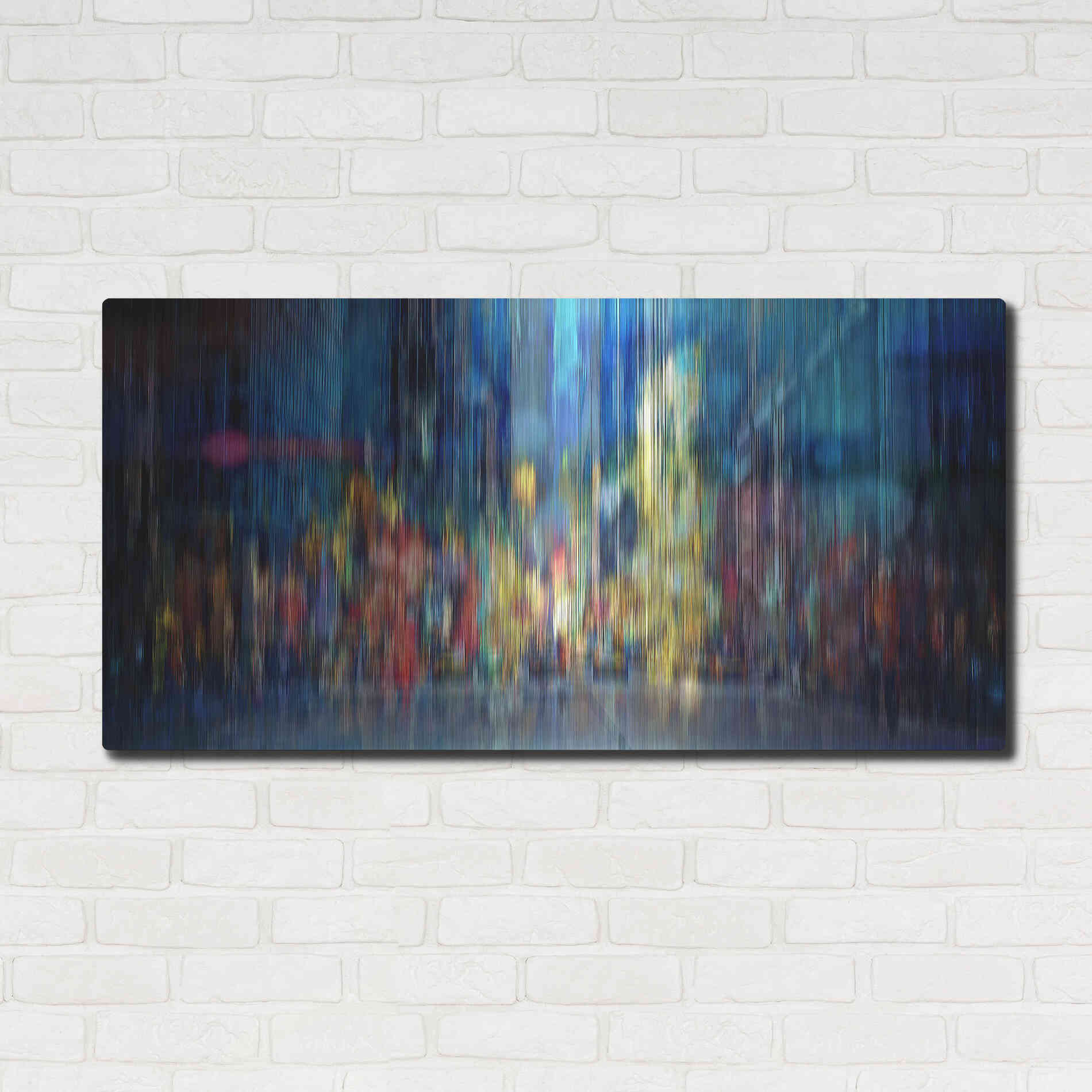 Luxe Metal Art 'A Blur of Memories' by David Manlove, Metal Wall Art,48x24