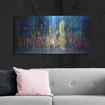 Luxe Metal Art 'A Blur of Memories' by David Manlove, Metal Wall Art,48x24