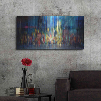 Luxe Metal Art 'A Blur of Memories' by David Manlove, Metal Wall Art,48x24