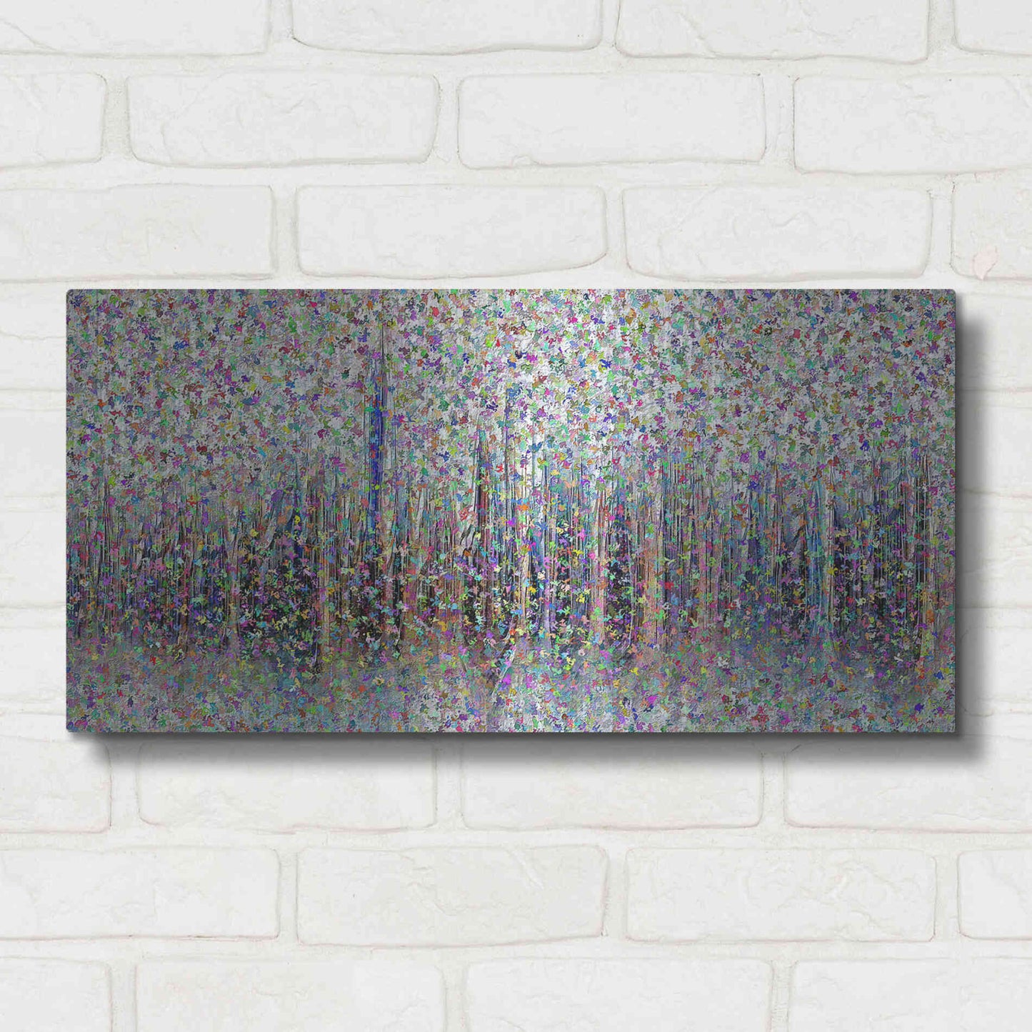 Luxe Metal Art 'Enchanted Forest' by David Manlove, Metal Wall Art,24x12