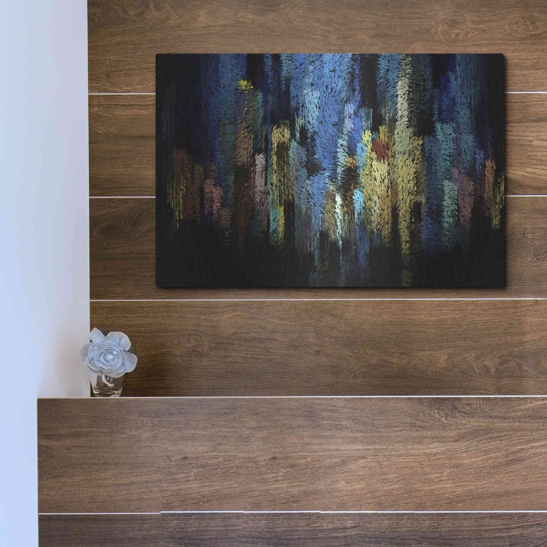 Luxe Metal Art 'Atlantis' by David Manlove, Metal Wall Art,16x12
