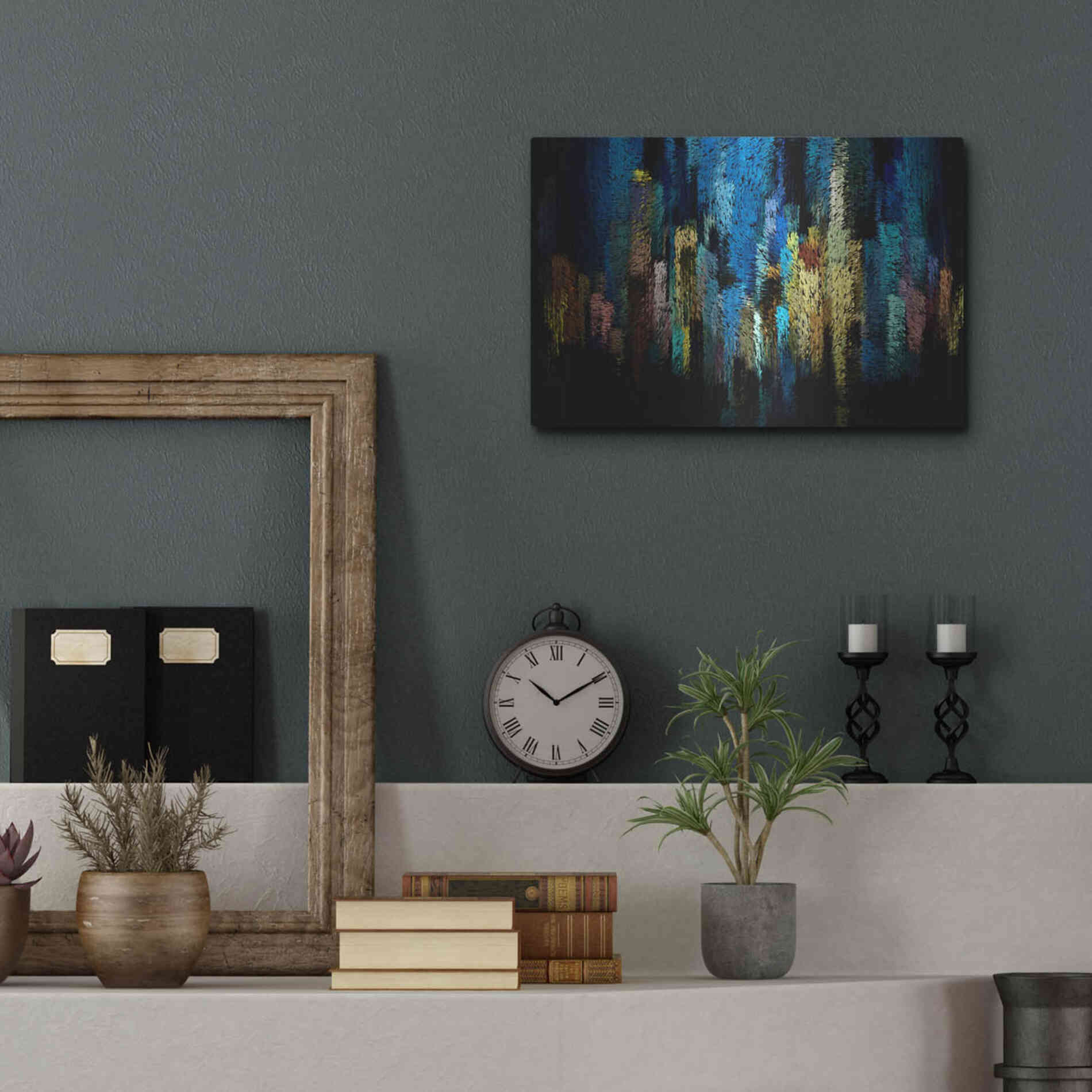 Luxe Metal Art 'Atlantis' by David Manlove, Metal Wall Art,16x12