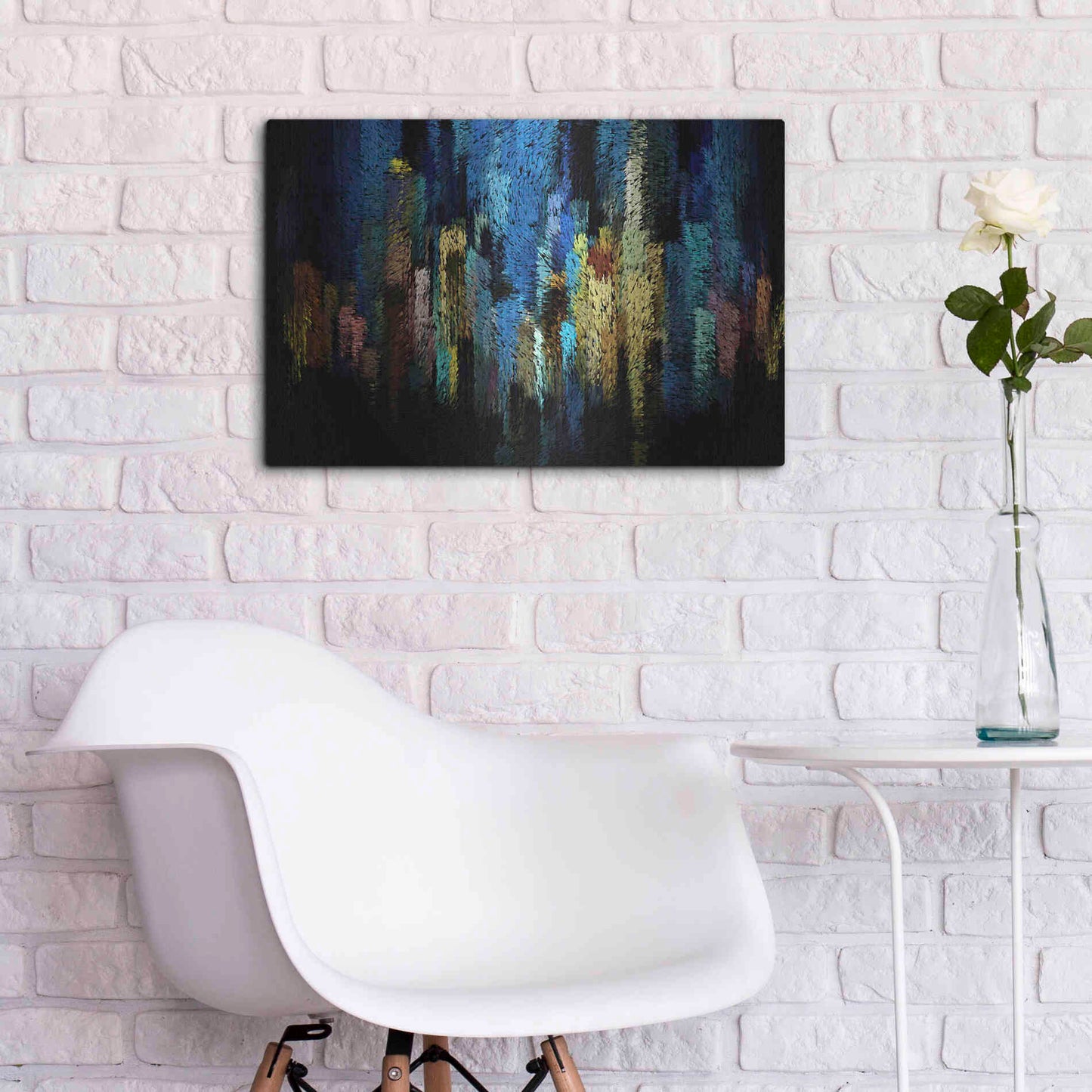 Luxe Metal Art 'Atlantis' by David Manlove, Metal Wall Art,24x16