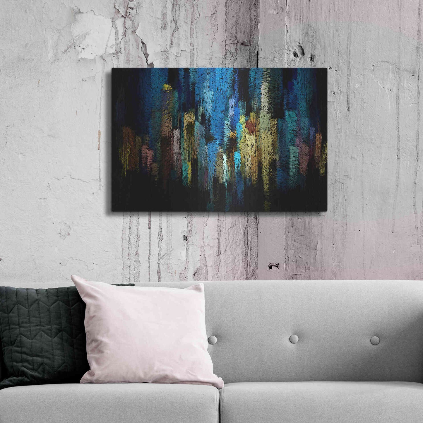 Luxe Metal Art 'Atlantis' by David Manlove, Metal Wall Art,36x24