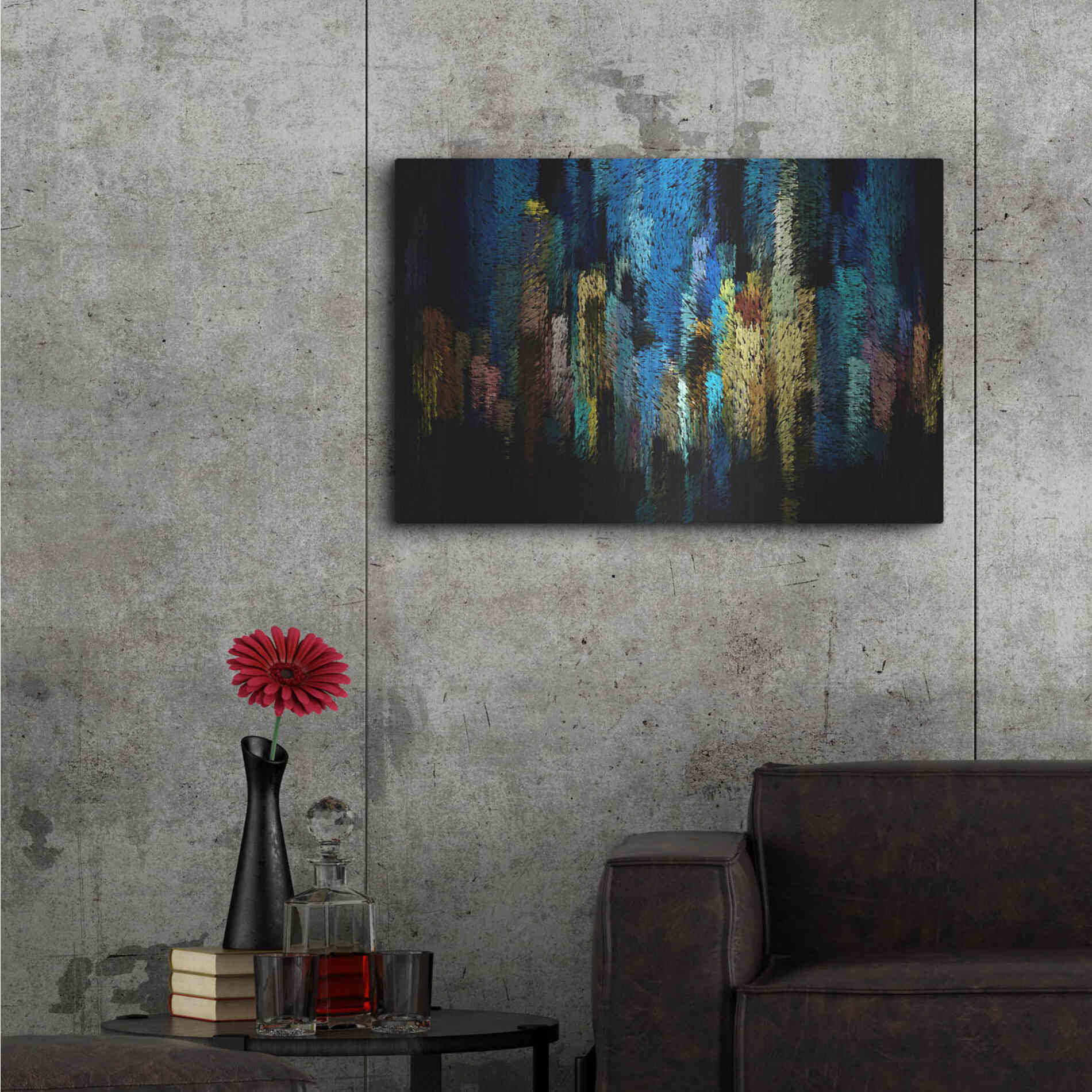 Luxe Metal Art 'Atlantis' by David Manlove, Metal Wall Art,36x24