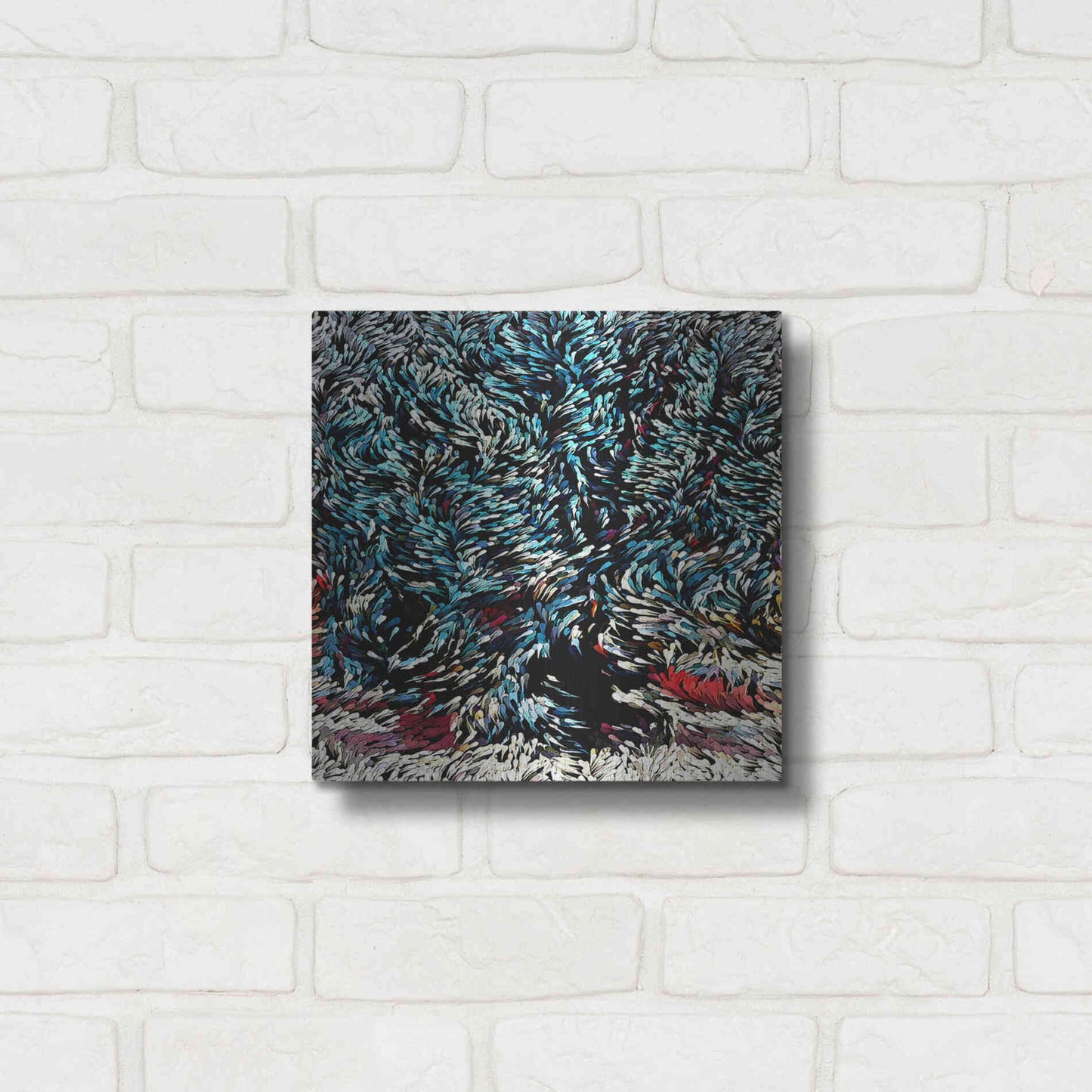 Luxe Metal Art 'Wintery Bliss' by David Manlove, Metal Wall Art,12x12