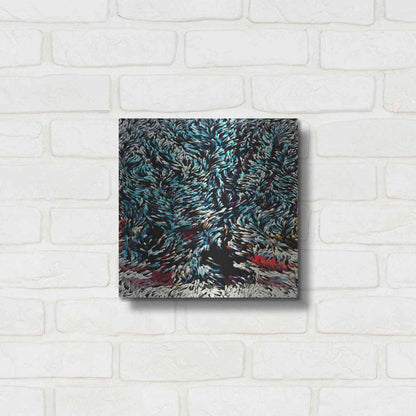 Luxe Metal Art 'Wintery Bliss' by David Manlove, Metal Wall Art,12x12