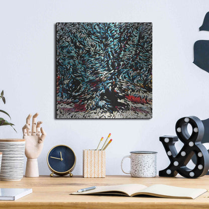 Luxe Metal Art 'Wintery Bliss' by David Manlove, Metal Wall Art,12x12