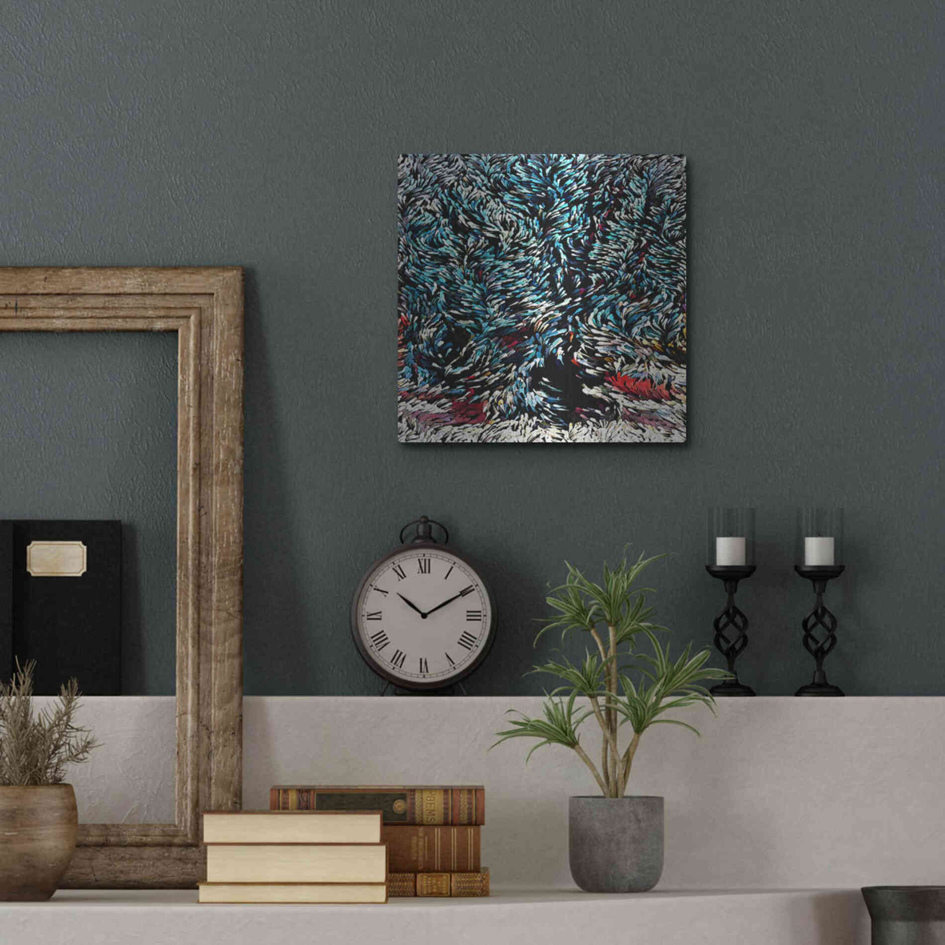 Luxe Metal Art 'Wintery Bliss' by David Manlove, Metal Wall Art,12x12