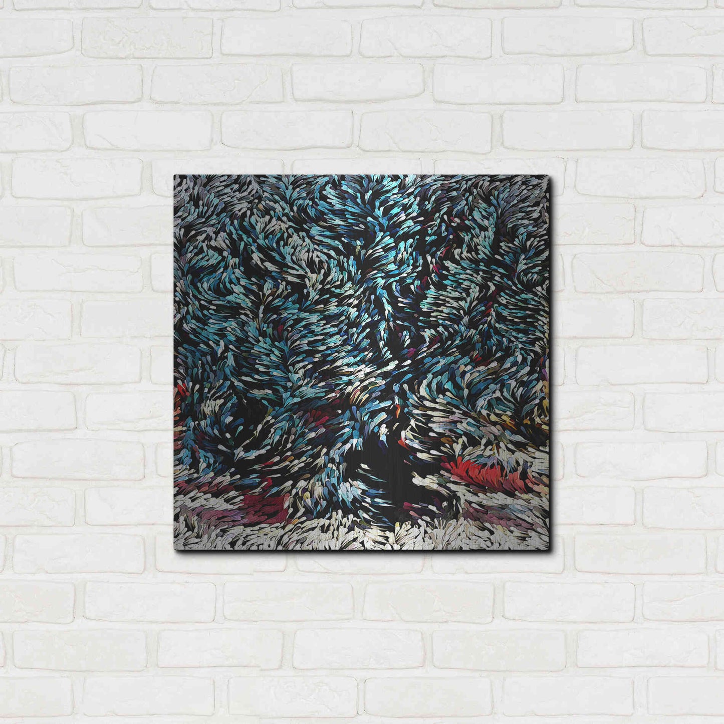 Luxe Metal Art 'Wintery Bliss' by David Manlove, Metal Wall Art,24x24