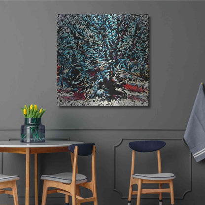 Luxe Metal Art 'Wintery Bliss' by David Manlove, Metal Wall Art,36x36