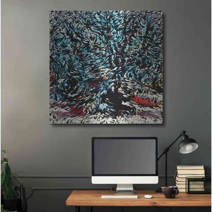 Luxe Metal Art 'Wintery Bliss' by David Manlove, Metal Wall Art,36x36