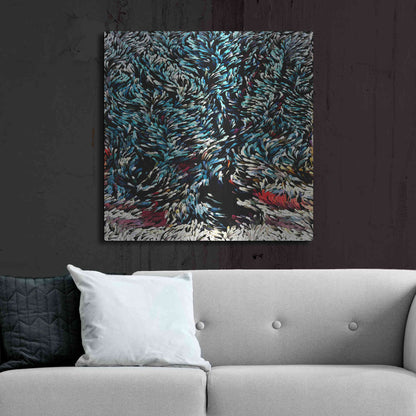 Luxe Metal Art 'Wintery Bliss' by David Manlove, Metal Wall Art,36x36