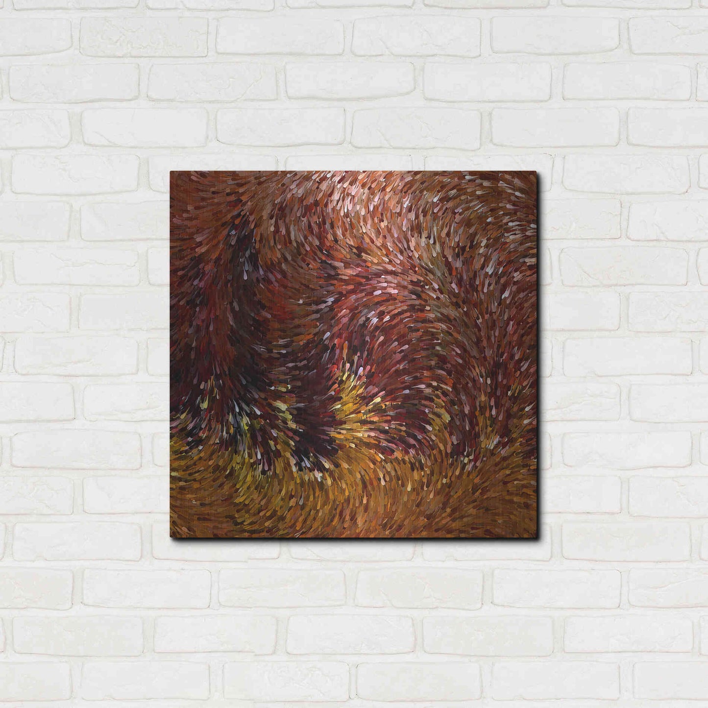 Luxe Metal Art 'Fall on Fire' by David Manlove, Metal Wall Art,24x24