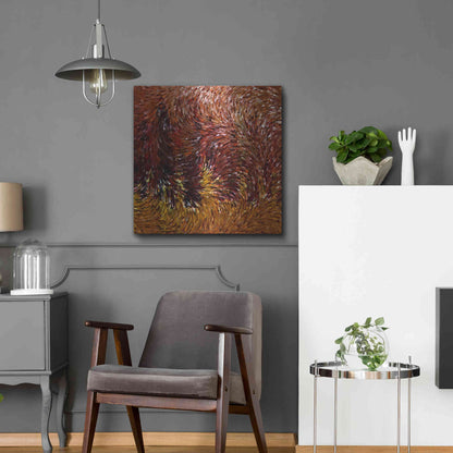 Luxe Metal Art 'Fall on Fire' by David Manlove, Metal Wall Art,24x24