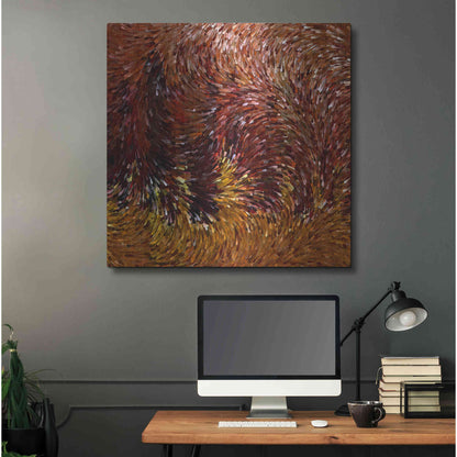 Luxe Metal Art 'Fall on Fire' by David Manlove, Metal Wall Art,36x36