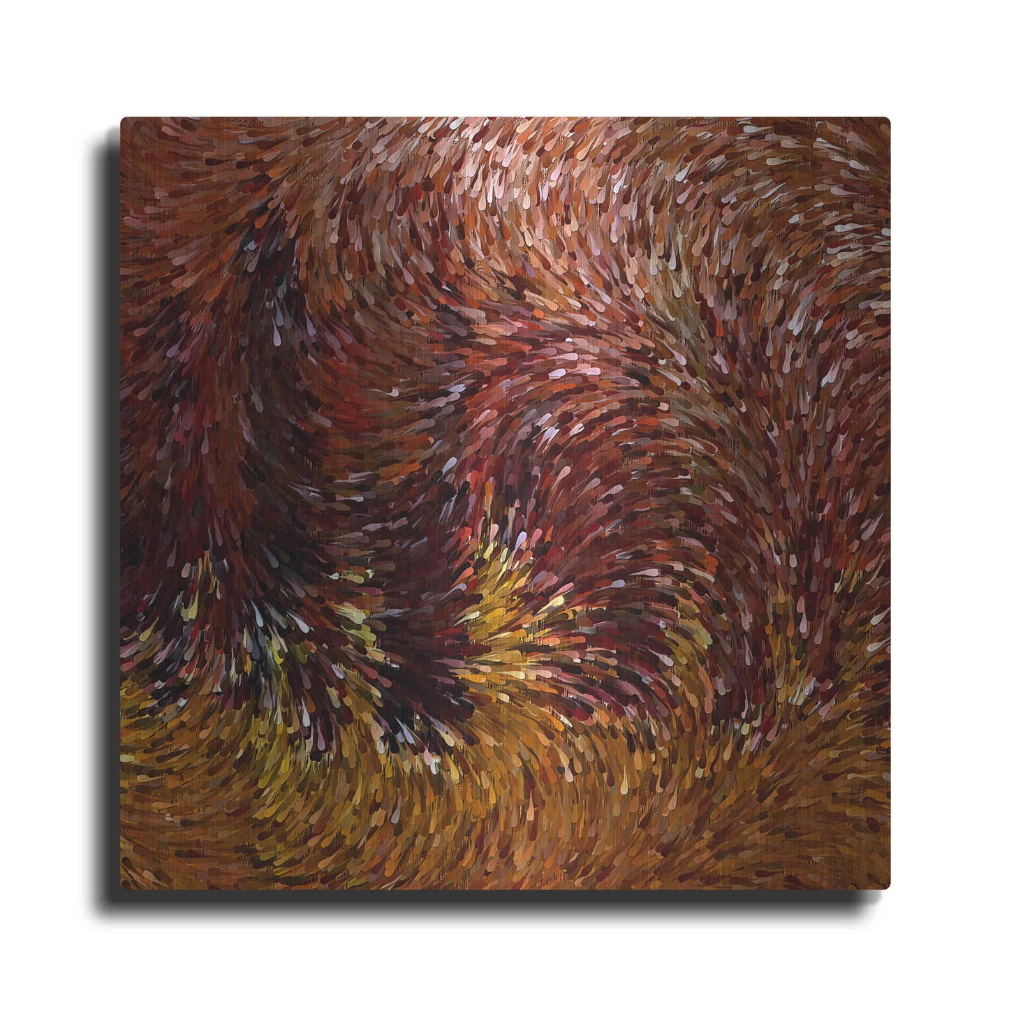 Luxe Metal Art 'Fall on Fire' by David Manlove, Metal Wall Art