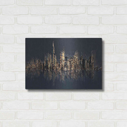 Luxe Metal Art 'New York Splash' by David Manlove, Metal Wall Art,24x16