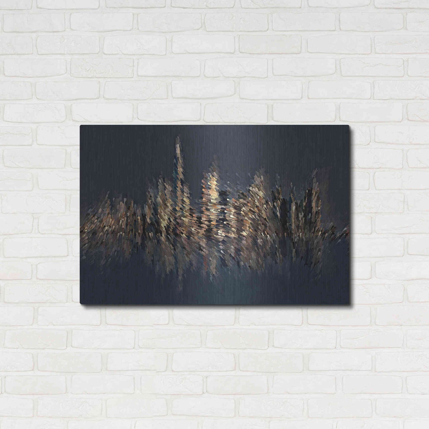 Luxe Metal Art 'New York Splash' by David Manlove, Metal Wall Art,36x24