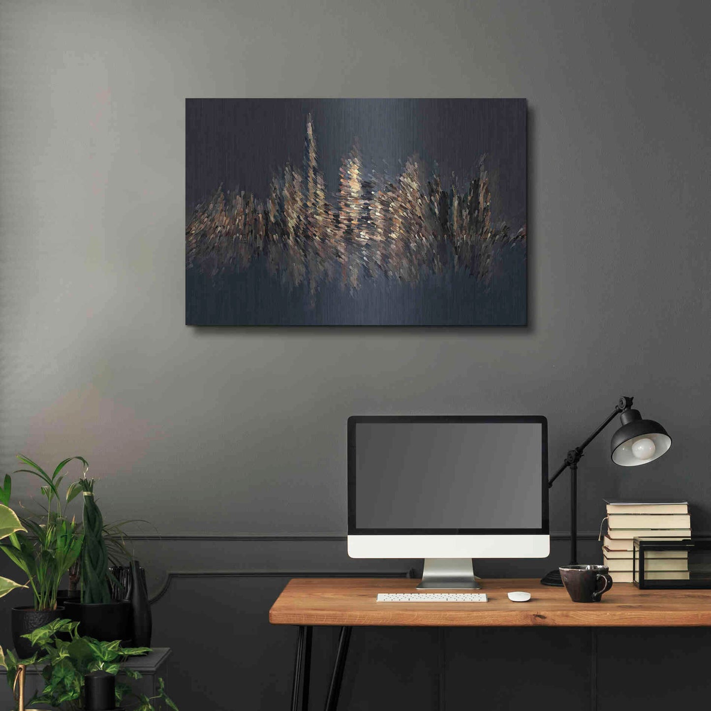 Luxe Metal Art 'New York Splash' by David Manlove, Metal Wall Art,36x24