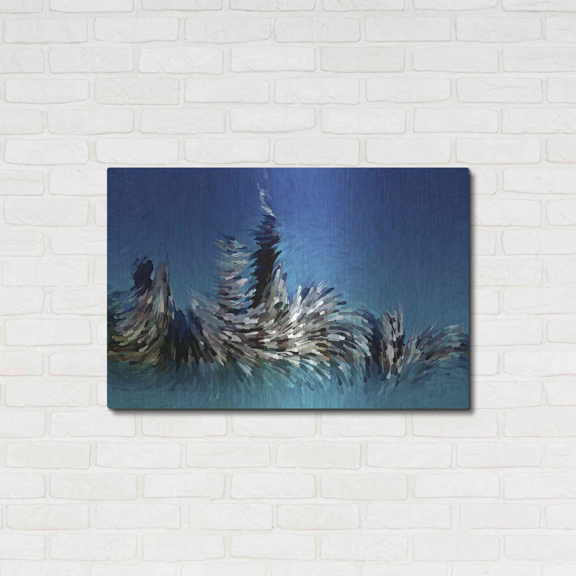 Luxe Metal Art 'Windy City' by David Manlove, Metal Wall Art,36x24