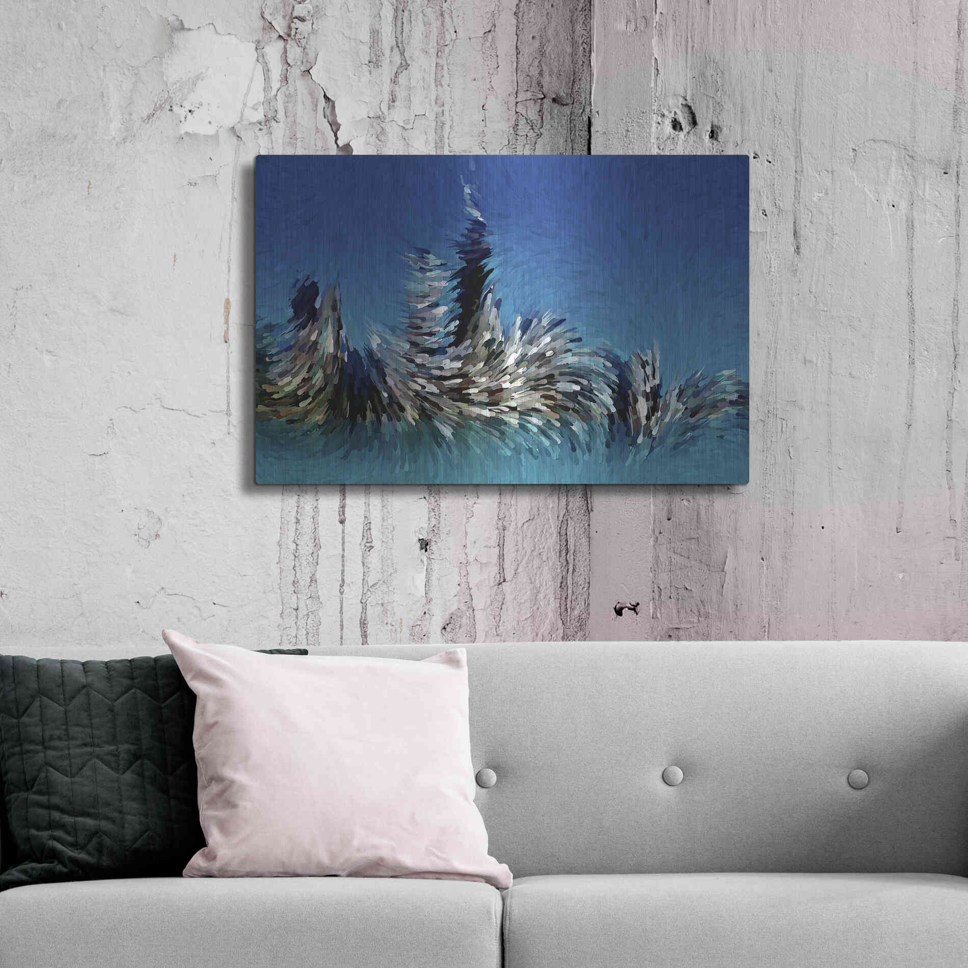 Luxe Metal Art 'Windy City' by David Manlove, Metal Wall Art,36x24