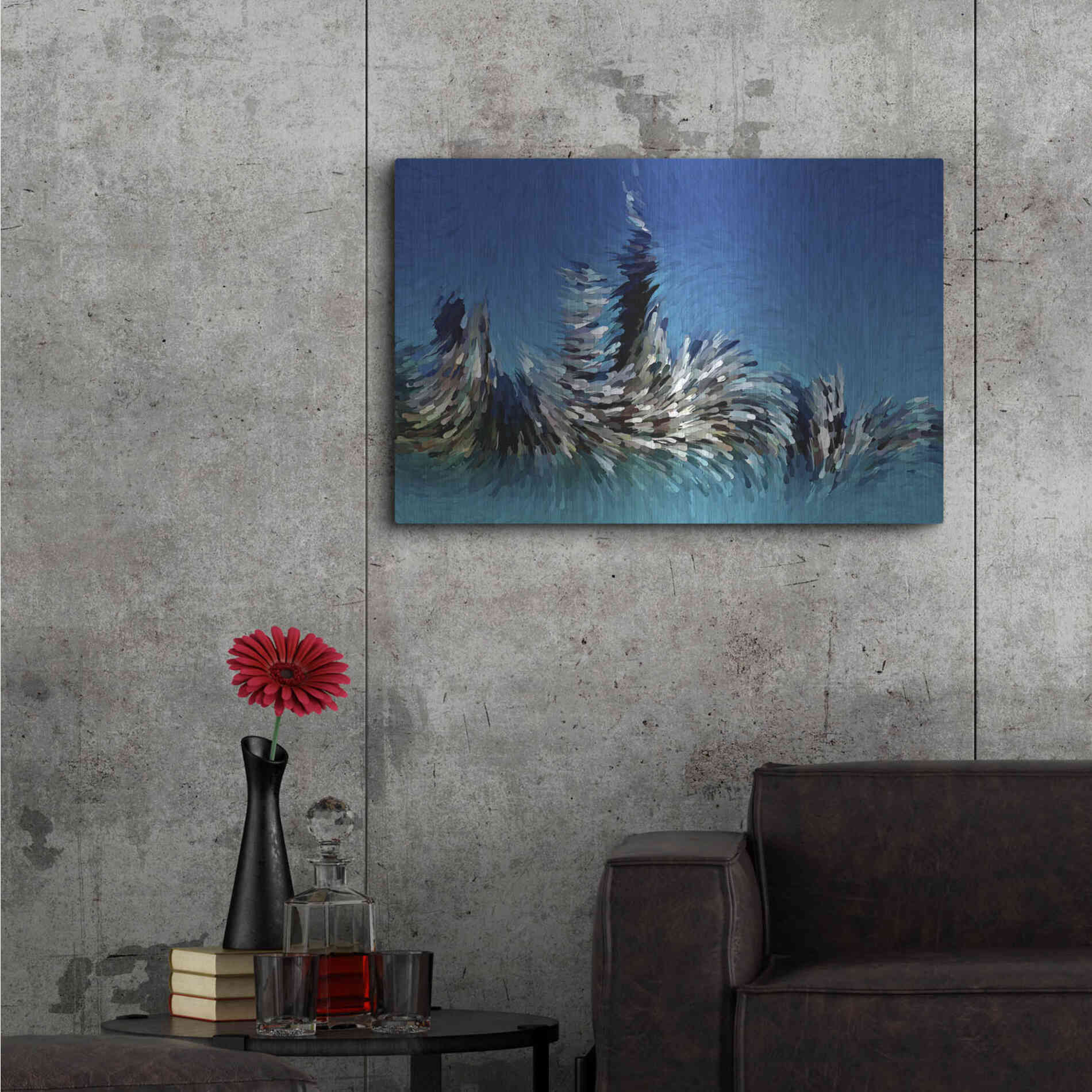 Luxe Metal Art 'Windy City' by David Manlove, Metal Wall Art,36x24