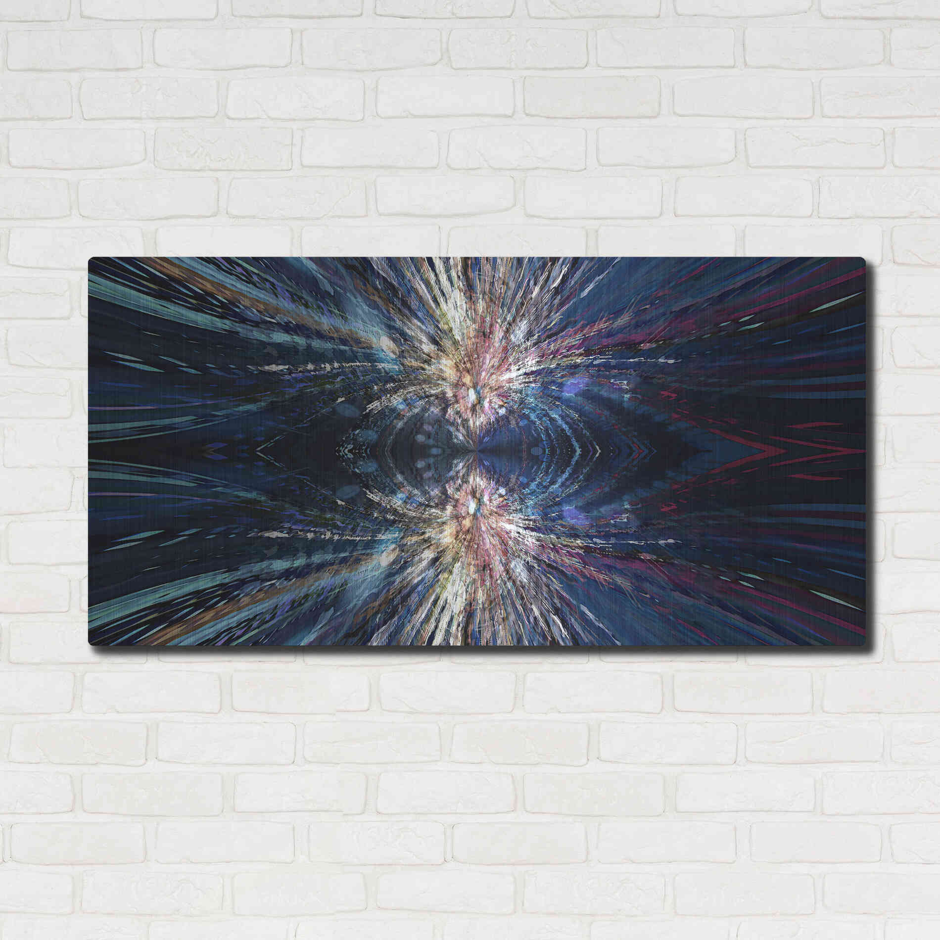 Luxe Metal Art 'A Space Odyssey' by David Manlove, Metal Wall Art,48x24