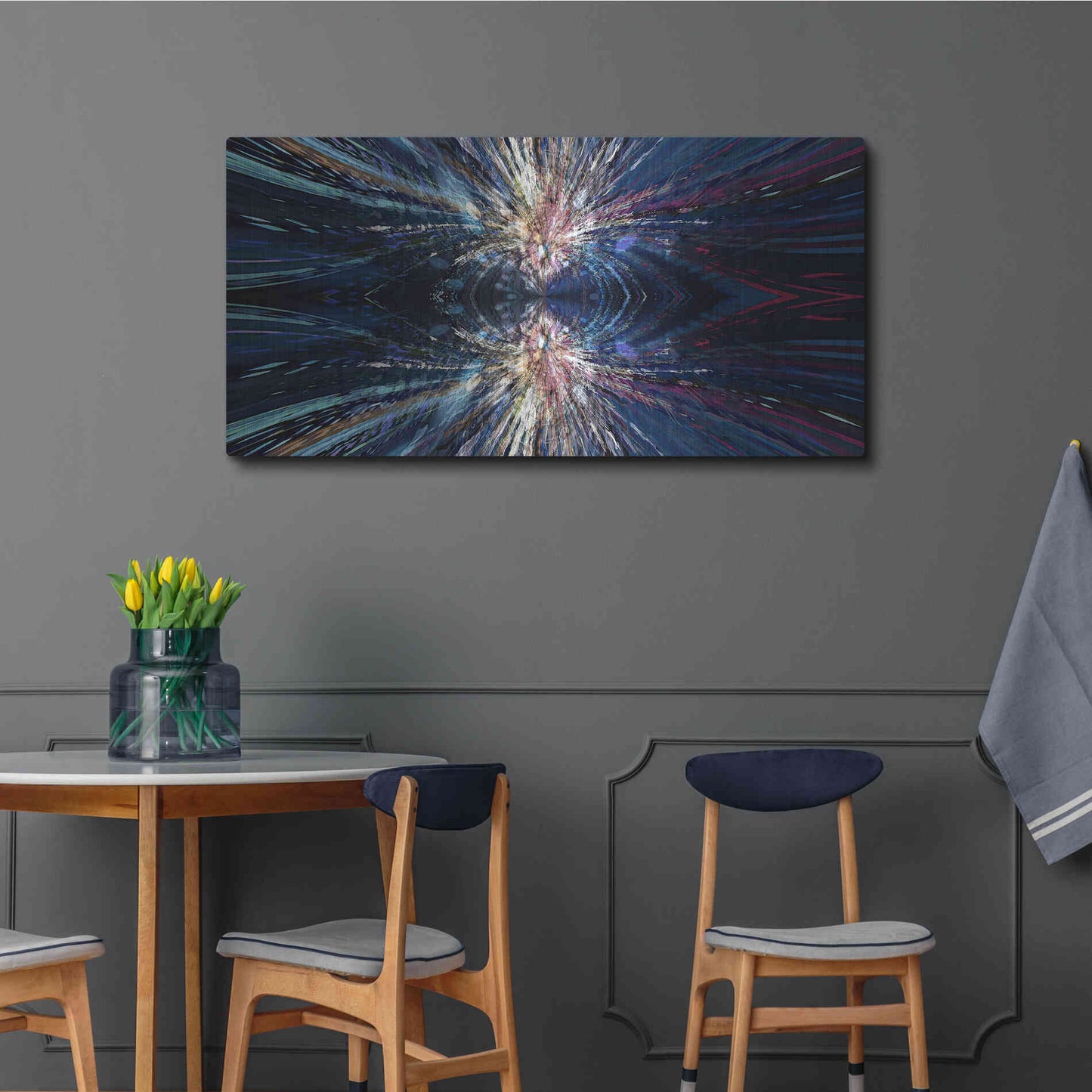 Luxe Metal Art 'A Space Odyssey' by David Manlove, Metal Wall Art,48x24