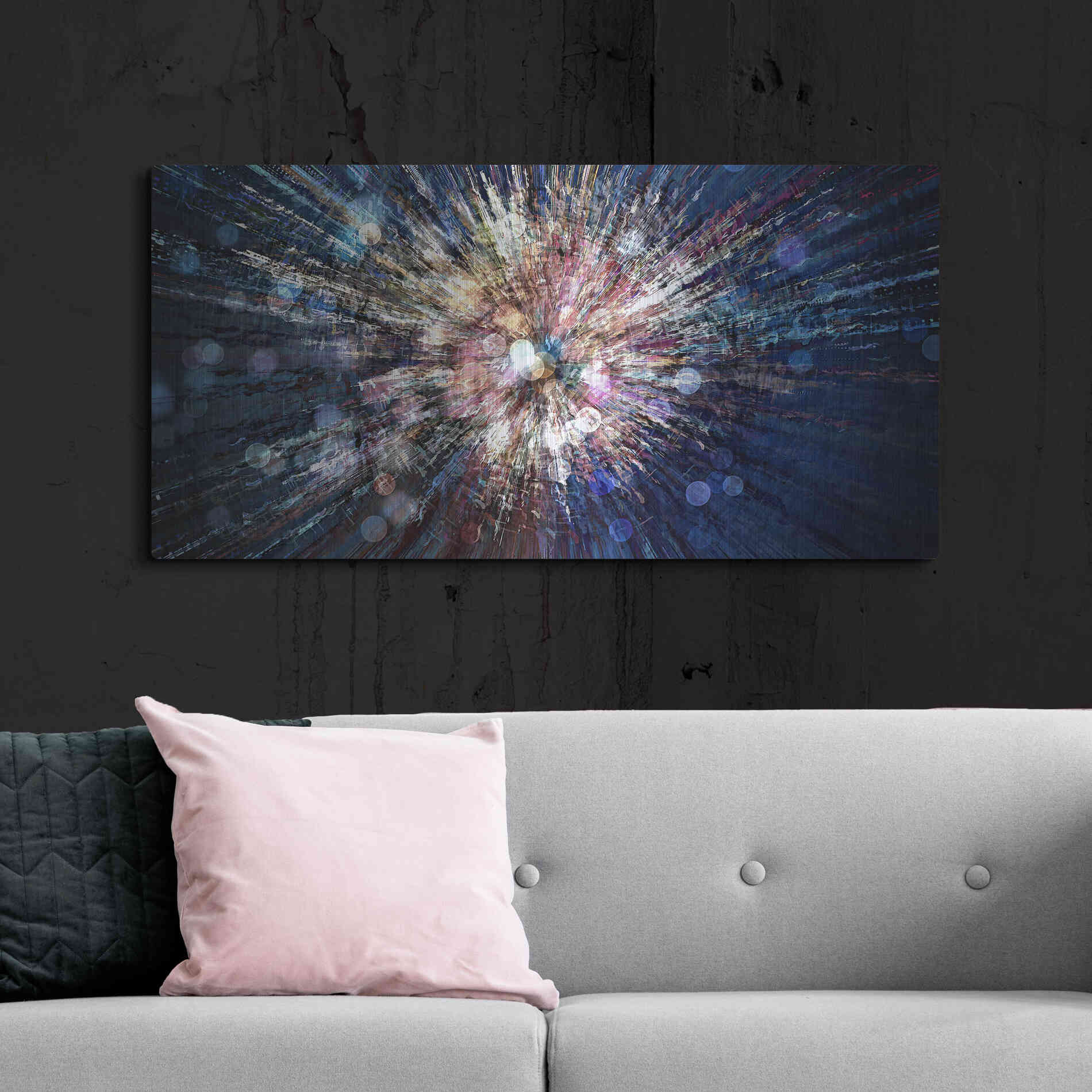 Luxe Metal Art 'The First Moment' by David Manlove, Metal Wall Art,48x24