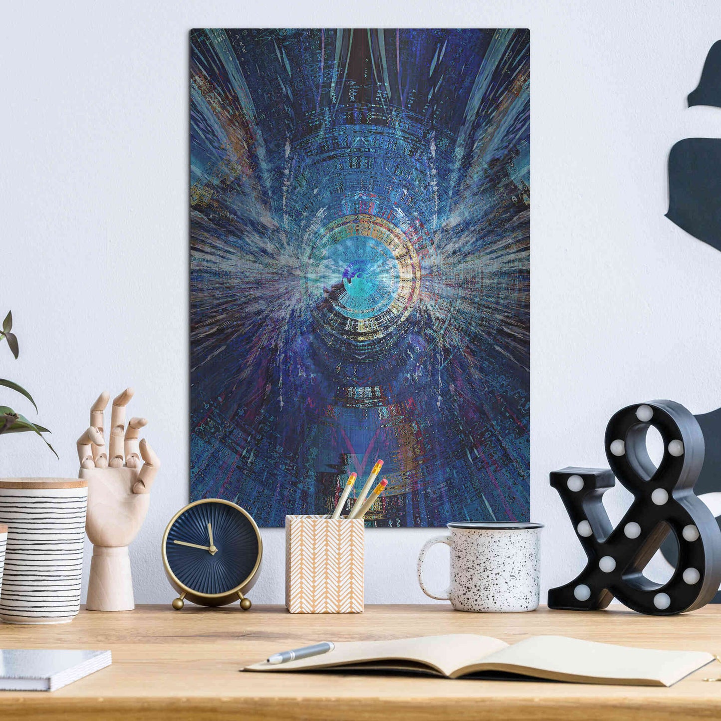 Luxe Metal Art 'Bowman's Jupiter 2' by David Manlove, Metal Wall Art,12x16